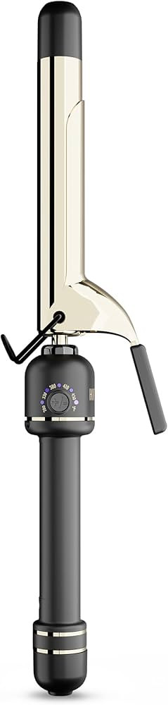 HOT TOOLS 24K Gold Professional 1" Extended Barrel Curling Iron with Clamp for Bouncy Curls - 24K... | Amazon (US)