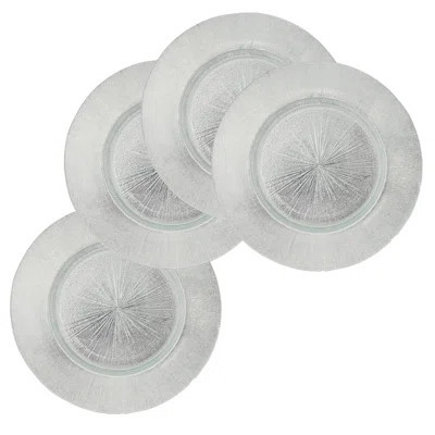 Light Silver Antique Glass Charger Plate 13"D | Wayfair North America