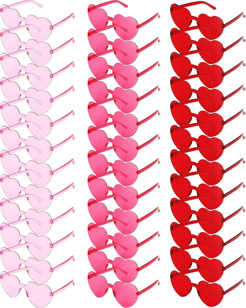 Heart Shaped Sunglasses for Women, Fashion Novelty Party Eyewear | Amazon (US)