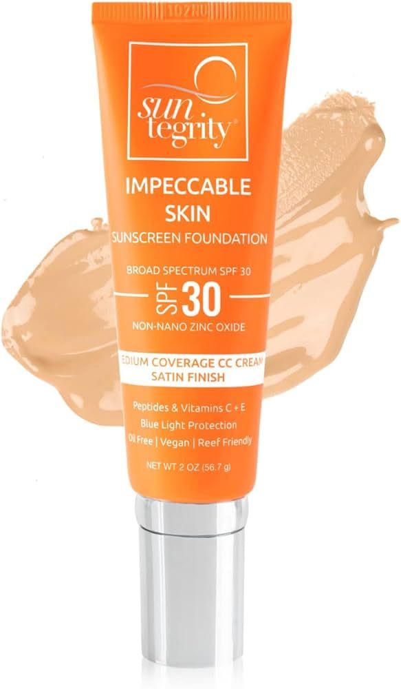 Suntegrity Impeccable Skin - Tinted Sunscreen, Broad Spectrum SPF 30 (Sand) - 2 oz | Amazon (US)