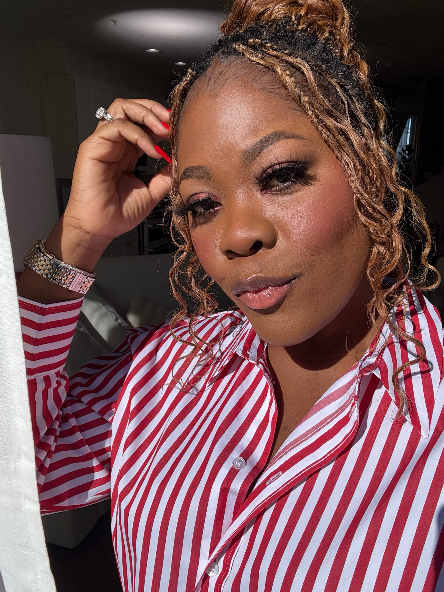 I love this red stripe shirt. Such a great quality and it fits a bit oversized which is perfect! 

#LTKSeasonal #LTKMidsize