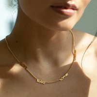 Multiple Name Necklace By Gracepersonalized - Custom Children Names Minimal Personalized Family Noelle Necklace | Etsy (US)