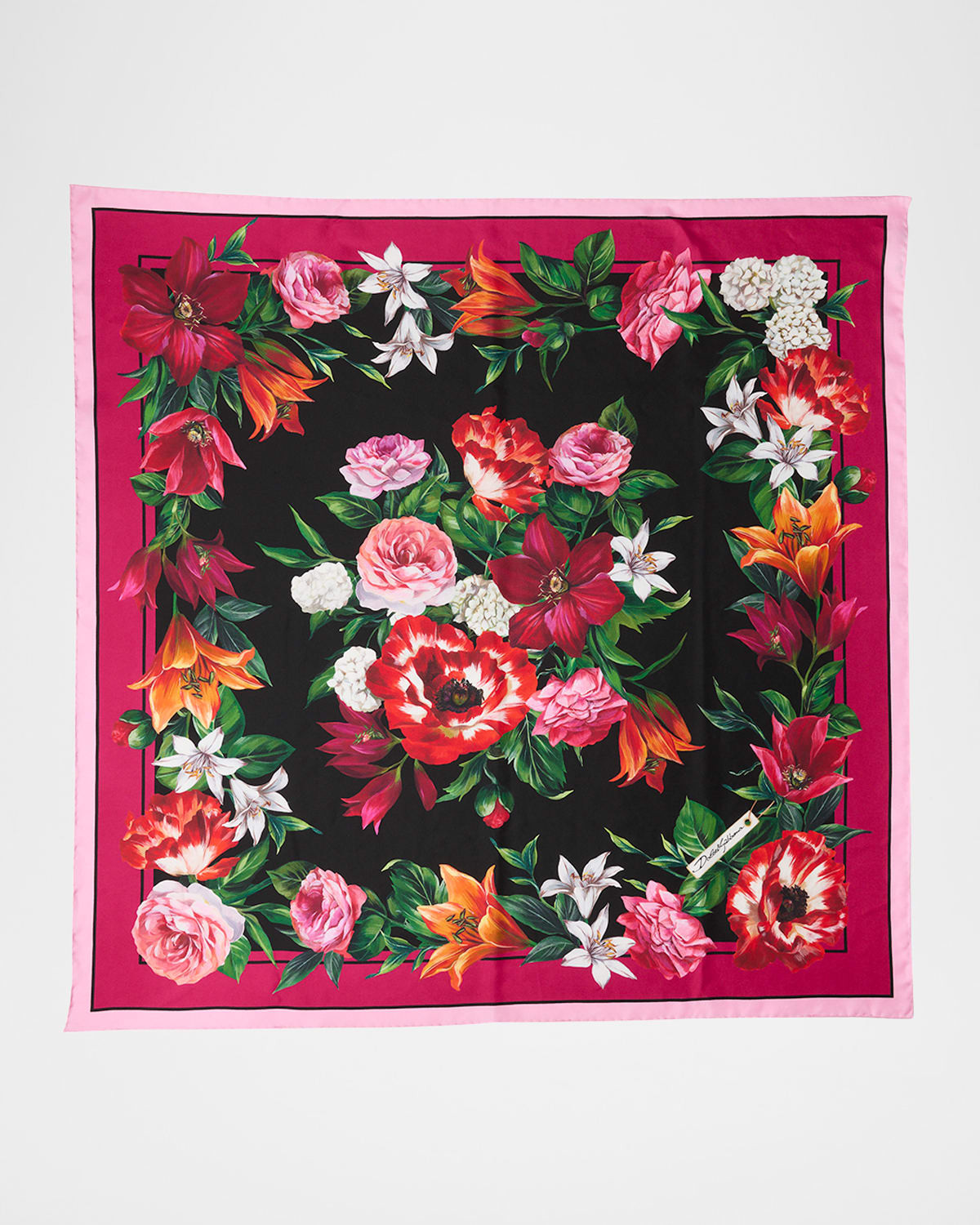 Floral Foulard Silk Scarf | Neiman Marcus