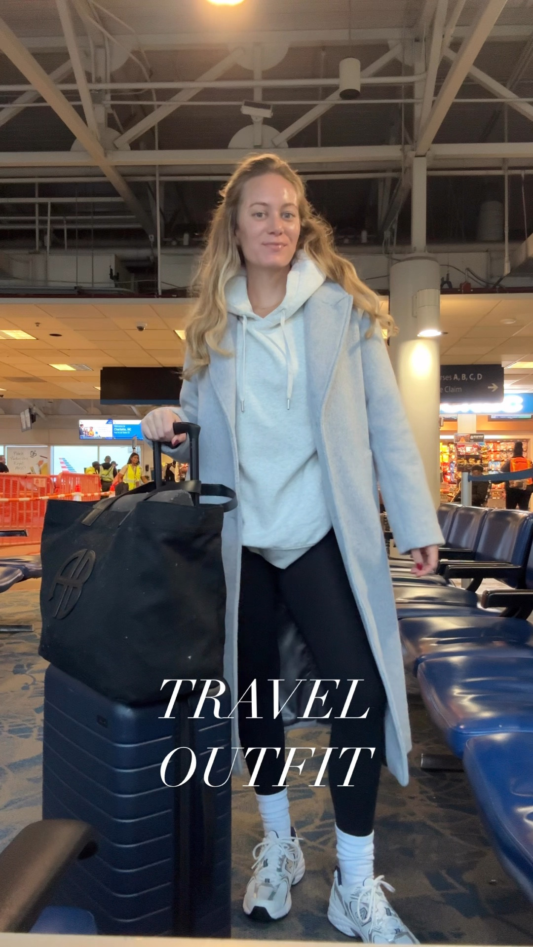 Quick 24 hour trip - travel look wearing oversized Abercrombie coat & sweatshirt (medium in the men’s!), new balance 530, and anine bing bag 

#LTKHoliday #LTKTravel #LTKStyleTip