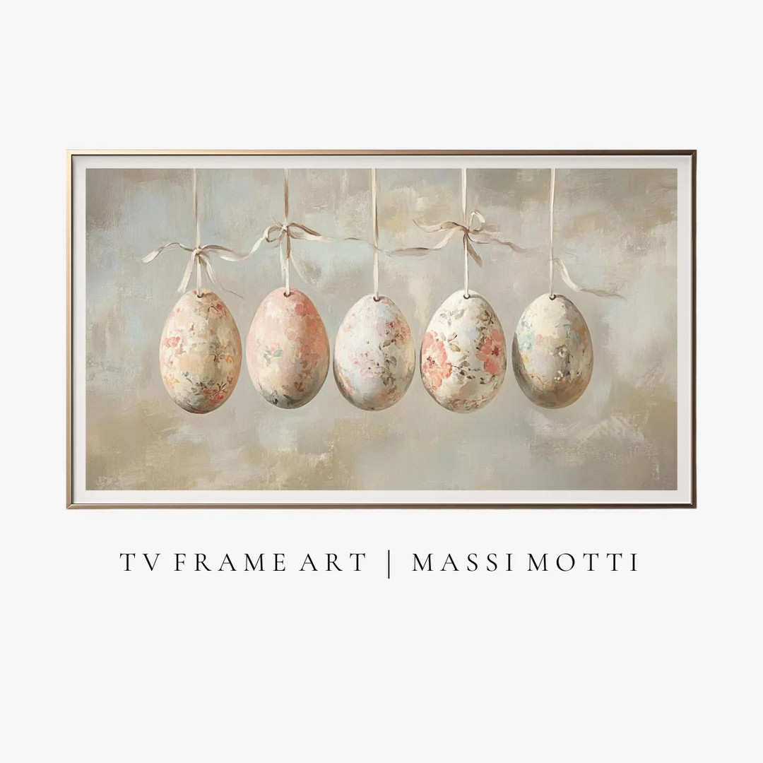 Samsung Frame TV Art, Easter Eggs Frame TV Art, Spring Screensaver, Spring Screensaver, Easter Bu... | Etsy (US)