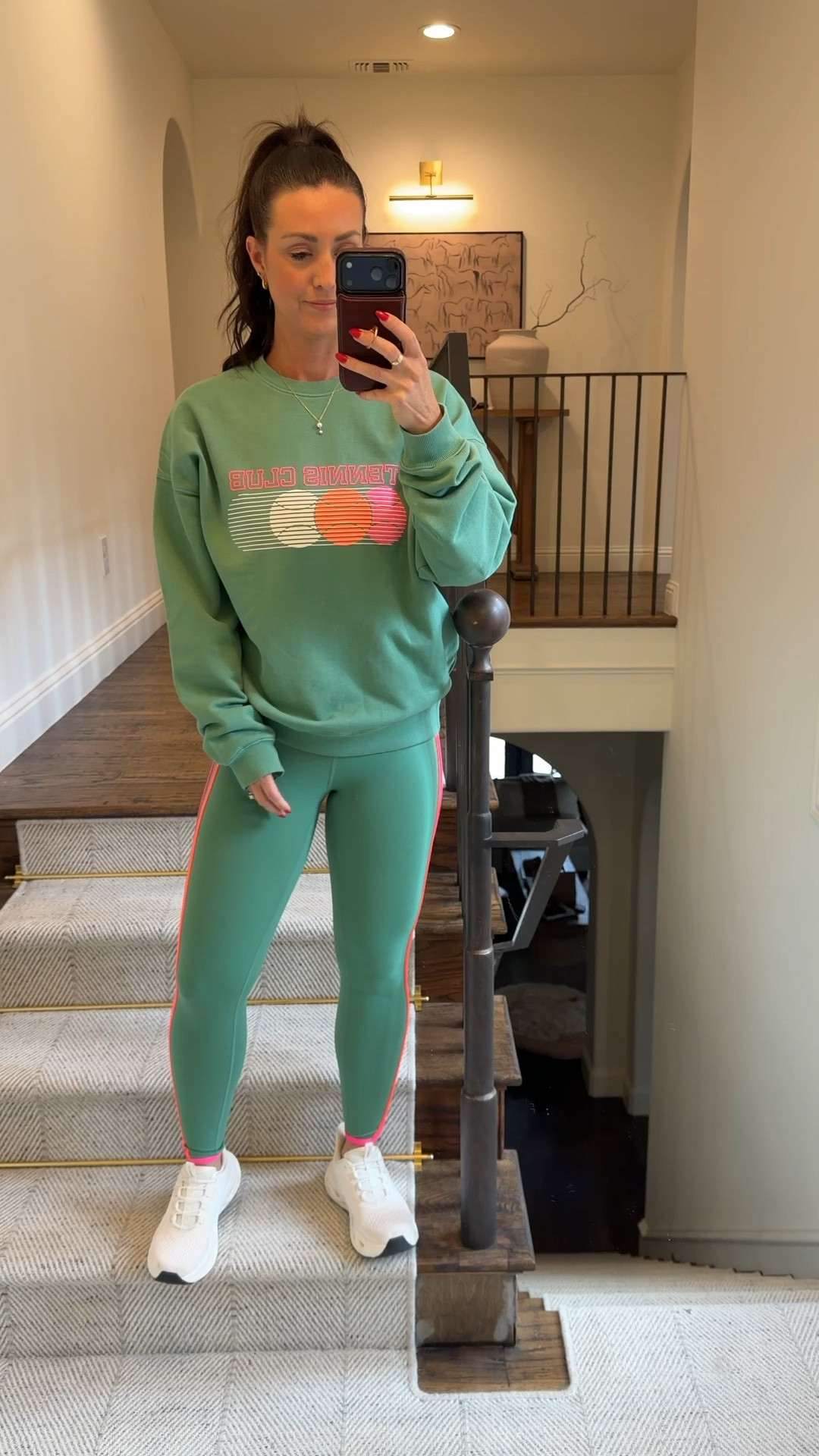 The absolute cutest workout set! I had no idea @Beach Riot also has amazing athletic outfits. Love this neon accents, this is such a fun summer set, got so many compliments on it today. Wearing a small in pant and medium in sports bra and sweatshirt.

#LTKootd #LTKActive #LTKOver40