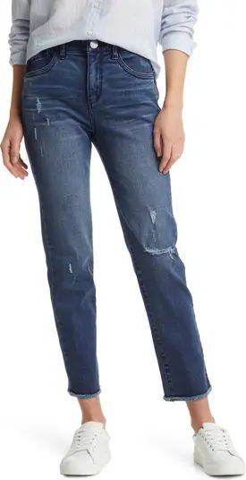 Ab-Solution Distressed Slim Straight Leg Jeans | Nordstrom