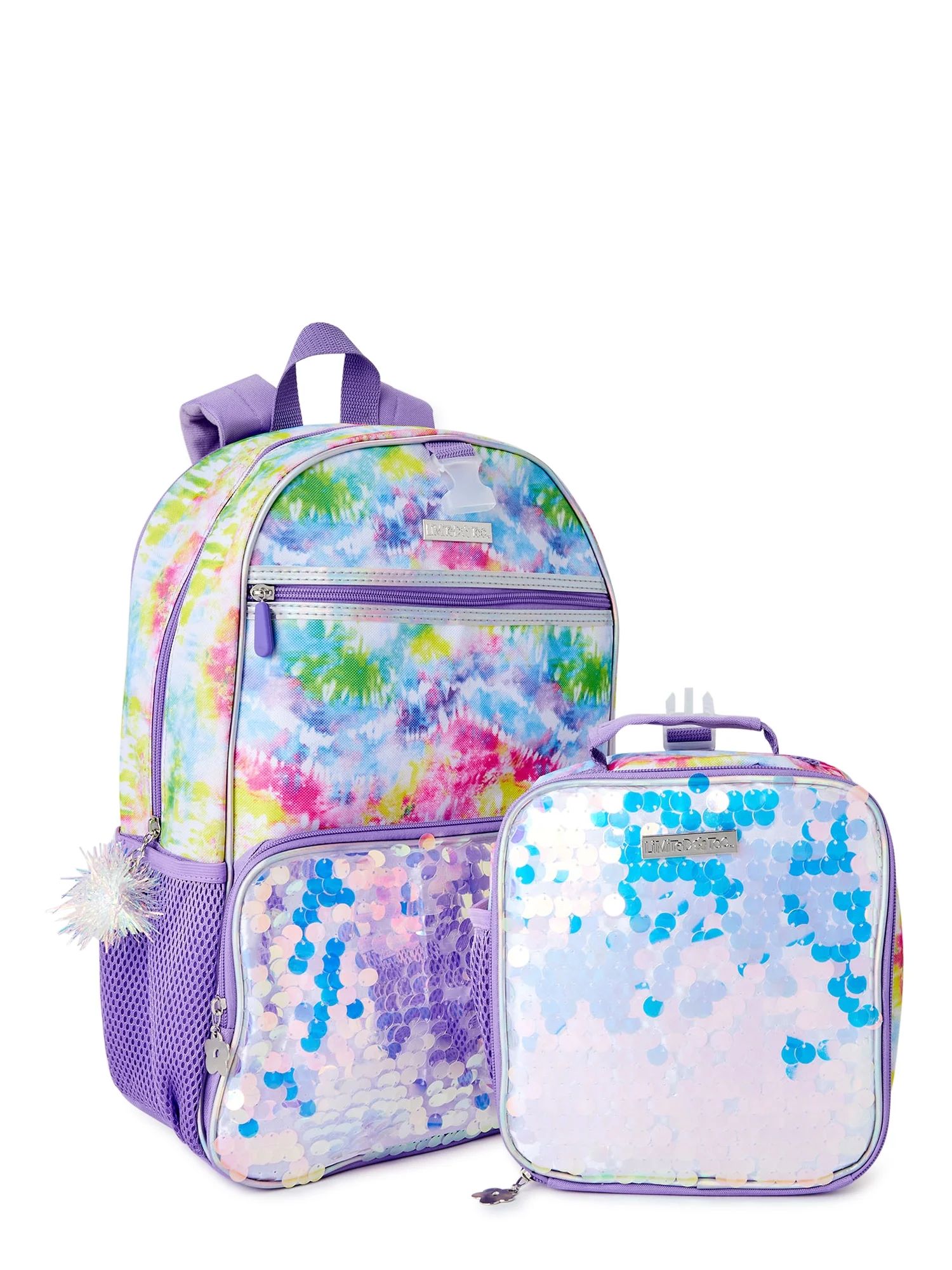Limited Too Kids Girls' Purple Tie Dye Backpack with Lunch Bag | Walmart (US)
