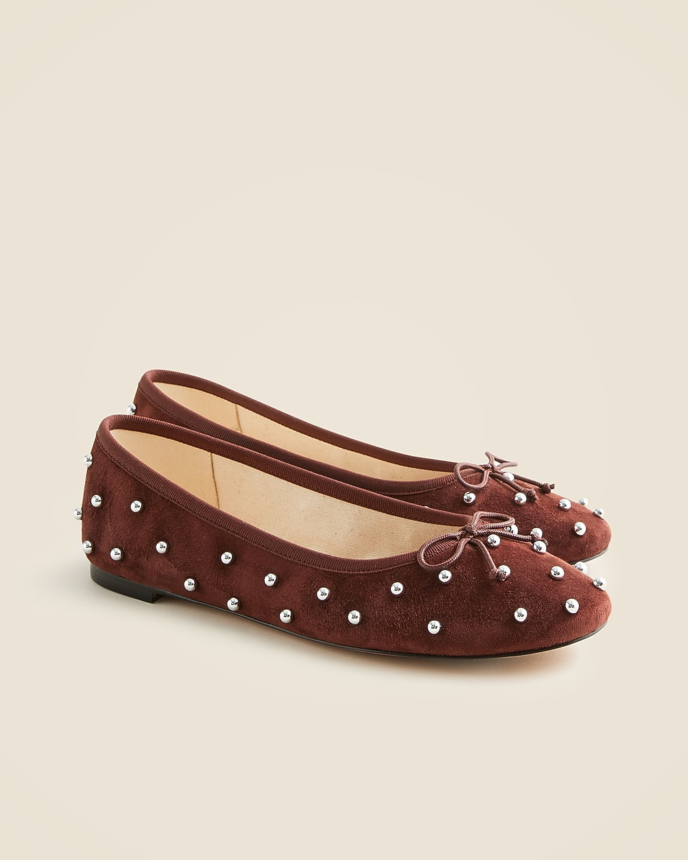 Andi ballet flats in beaded suede | J. Crew US