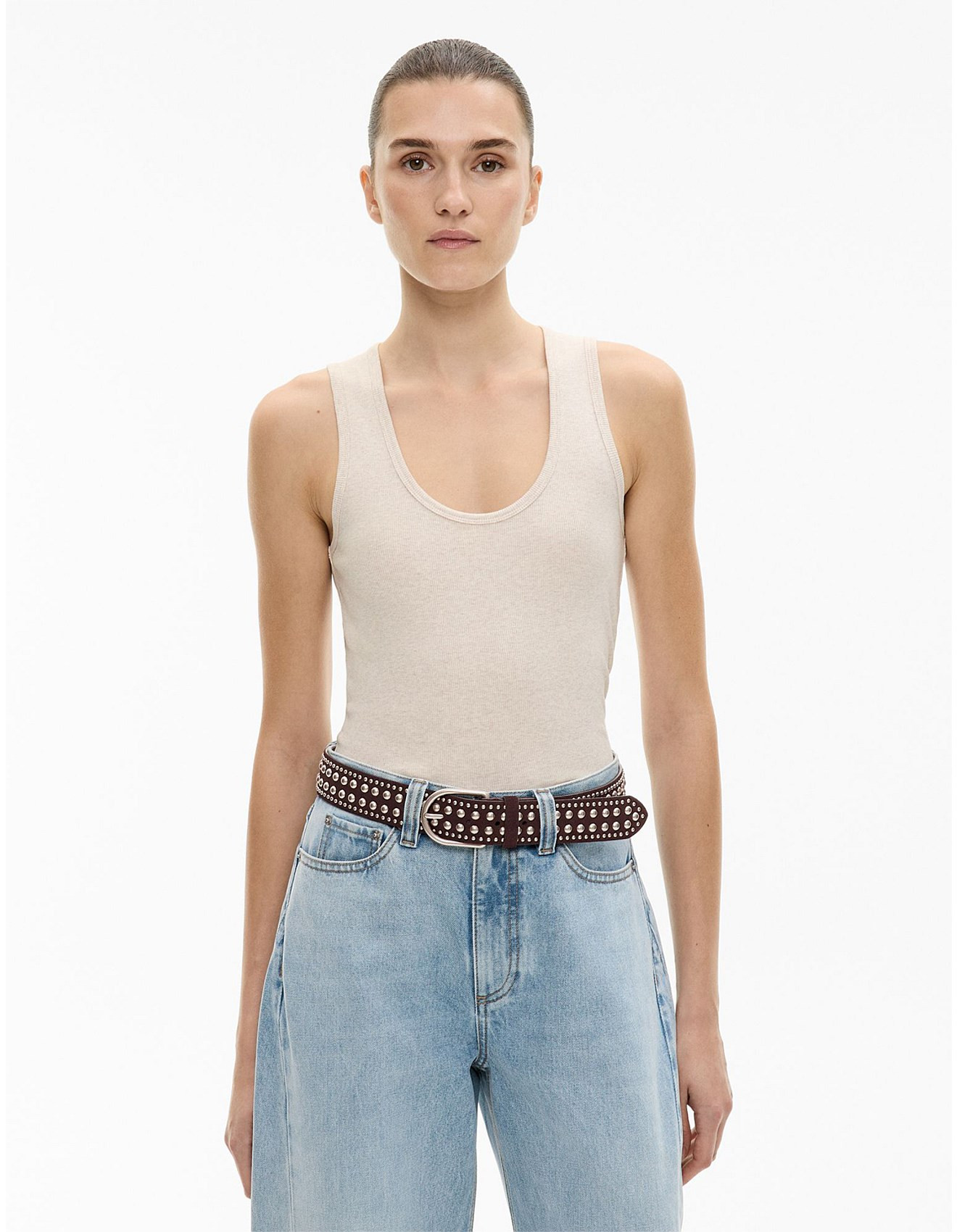 Scoop Rib Tank Top | David Jones (Australia & New Zealand)