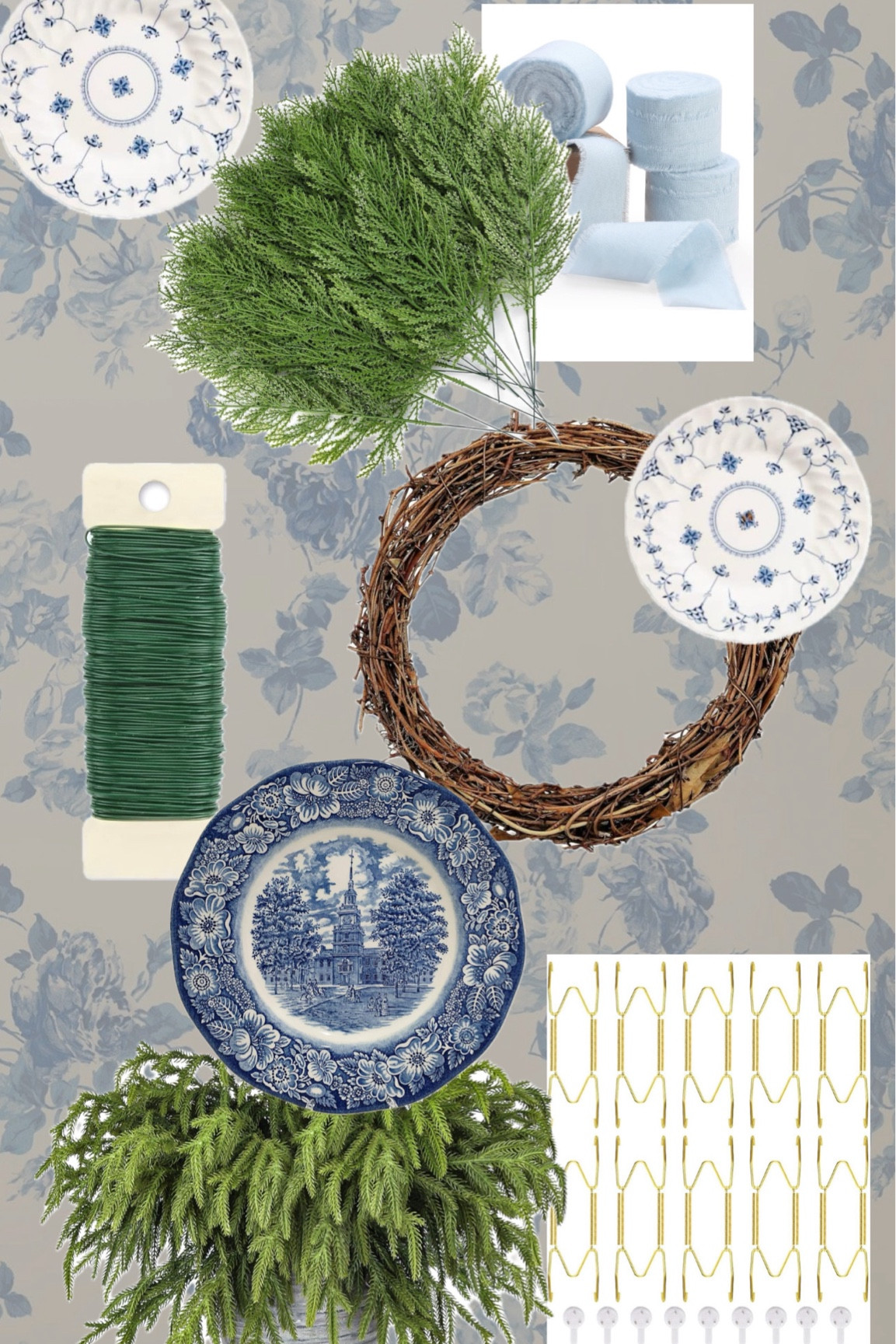 DIY Blue and white plate wreath 💙

#LTKSeasonal #LTKSaleAlert #LTKHoliday