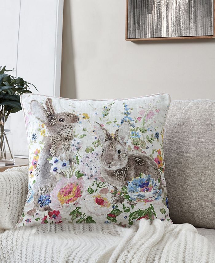 Easter Bunch Decorative Pillow, 20" x 20" | Macys (US)