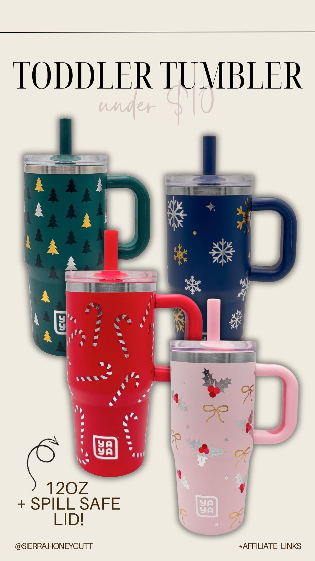 Holiday toddler tumblers for under $10?! 🎅🏼✨ The cutest little cups for cocoa nights and stocking stuffers! linking all my faves🎄

#LTKSeasonal #LTKGiftGuide #LTKHoliday