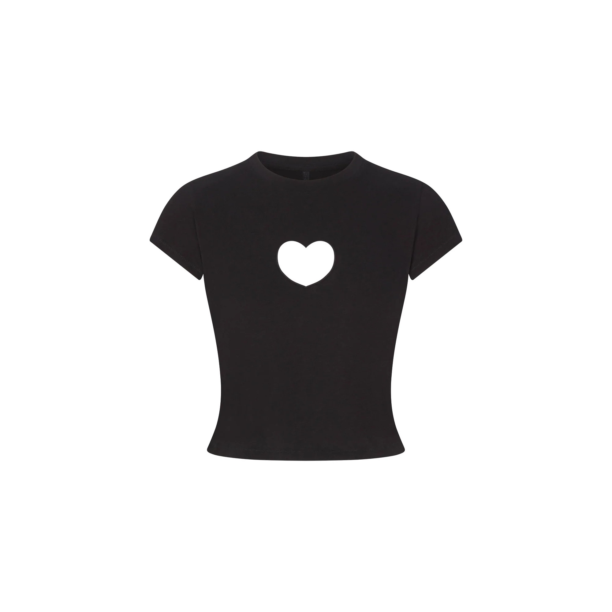WORN IN JERSEY HEART BABY TEE | WASHED ONYX | SKIMS | SKIMS (US)