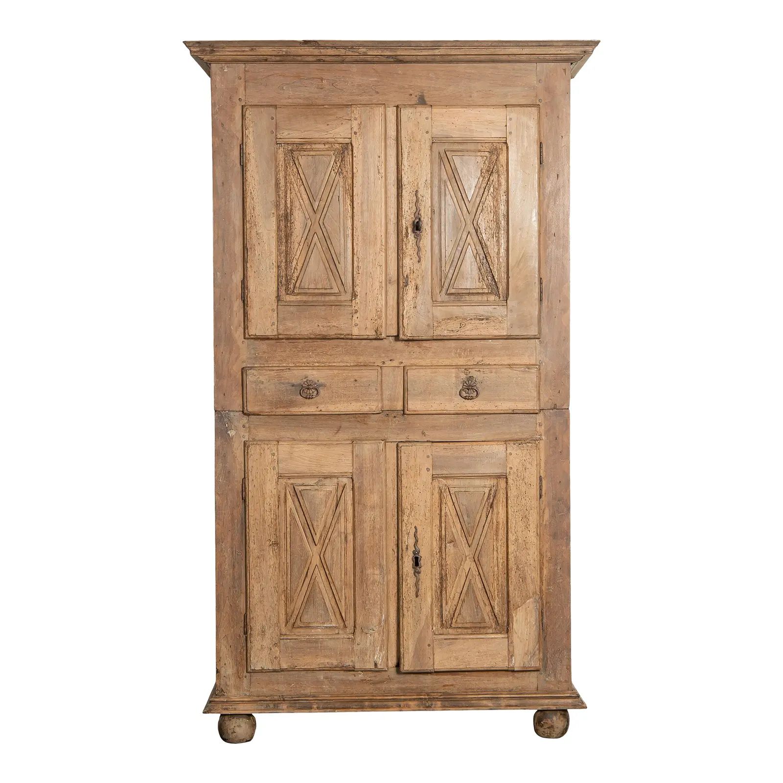 Antique French Wood Cabinet | Chairish