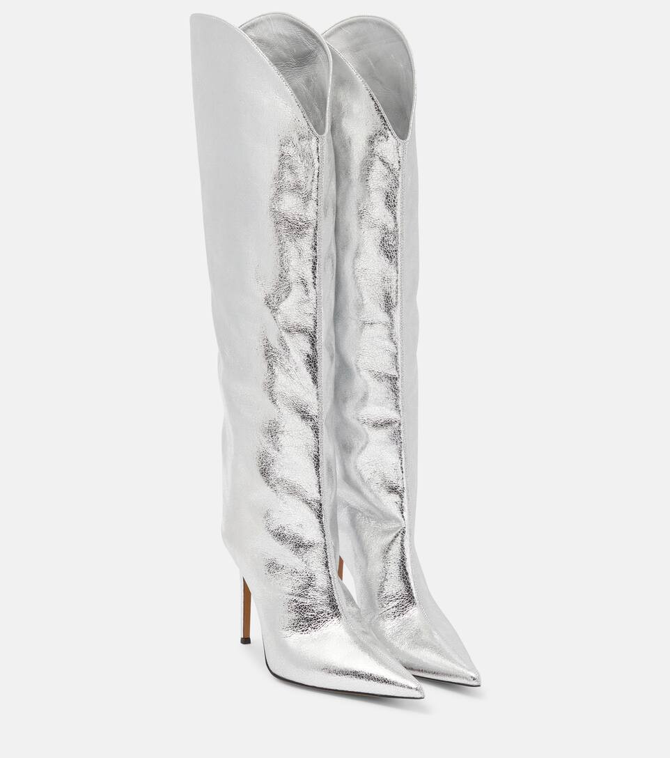 Metallic leather over-the-knee boots | Mytheresa (INTL)