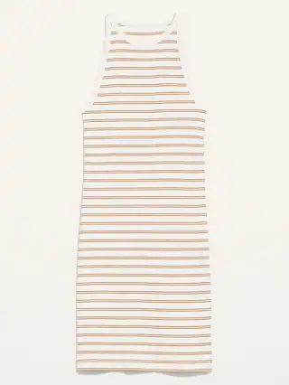 Fitted Striped Rib-Knit Mini Tank Dress for Women | Old Navy (US)