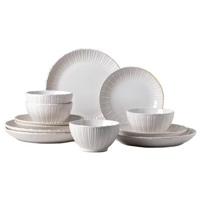 Itopfox Stoneware Dinnerware Set, Handmade Reactive Glaze Plates and Bowls, Chip and Scratch Resistant Dishes, Dishwasher & Microwave Safe | Target