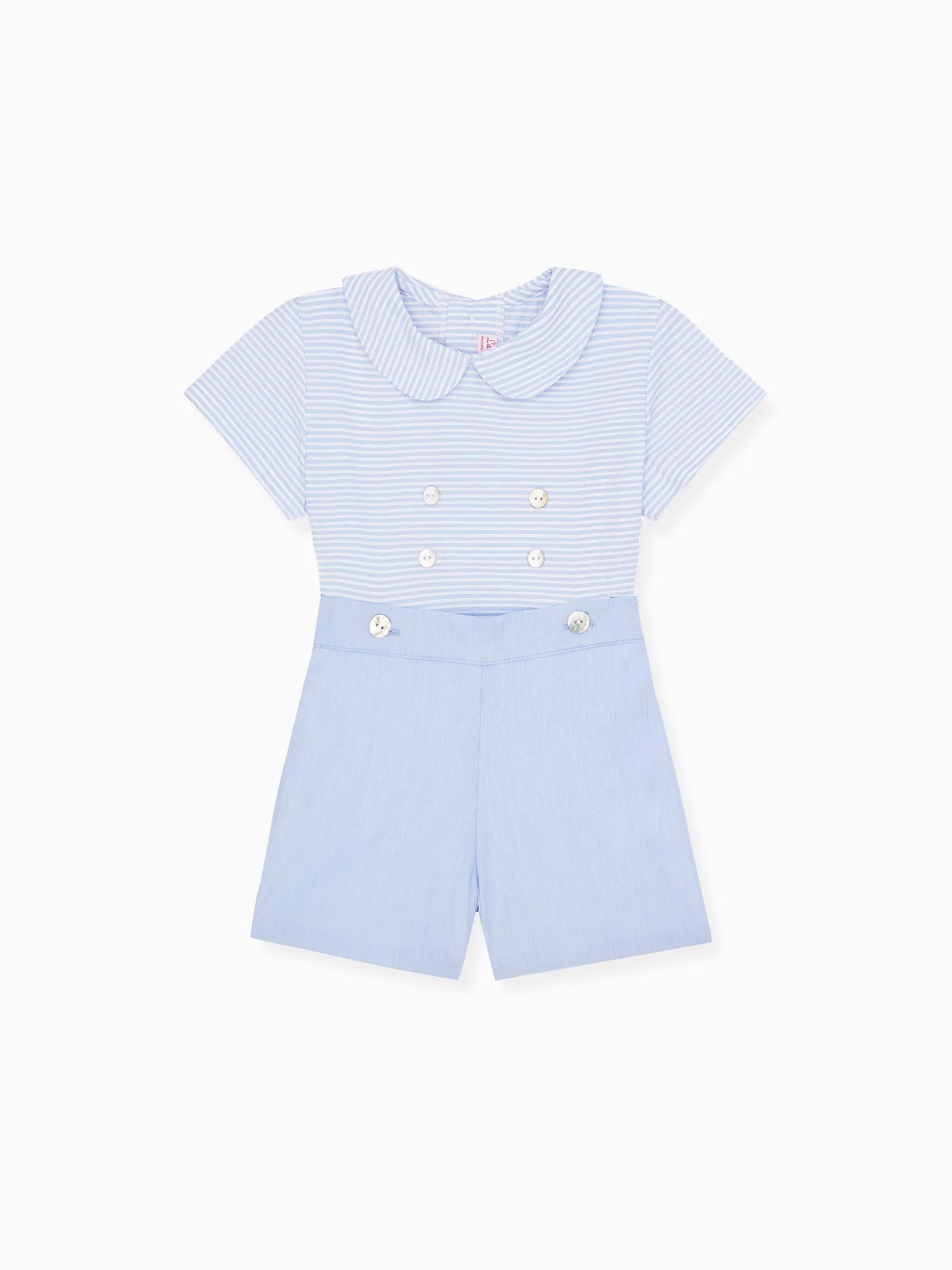 Blue Stripe Fantino Baby Boy Set | La Coqueta (US)