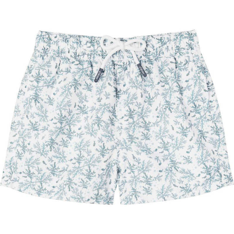 Swim Trunks, Blue Green Coral | Maisonette