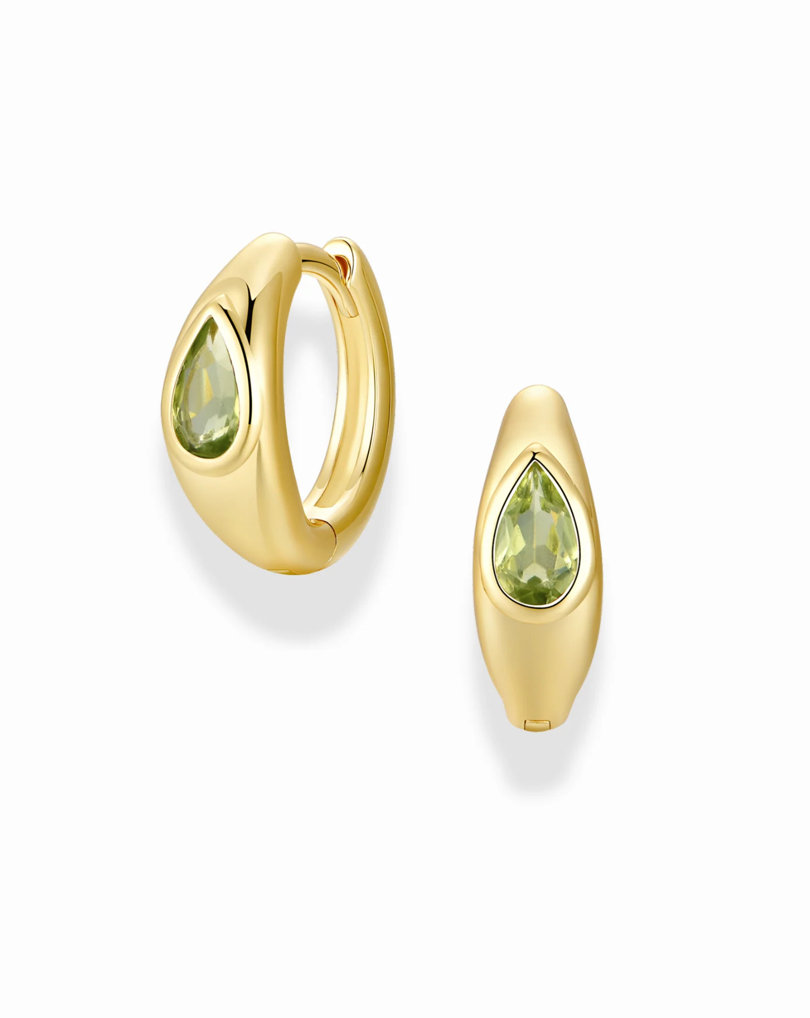 Tally Pear Huggie Hoops | Mod and Jo