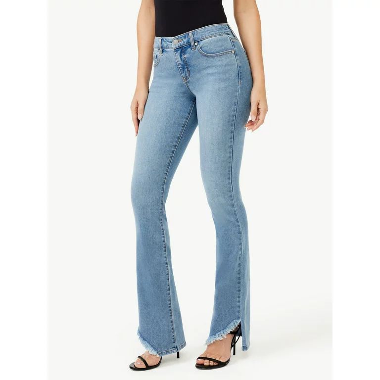 Sofia Jeans by Sofia Vergara Women's Marisol Boot Slant Fray Hem Jeans | Walmart (US)