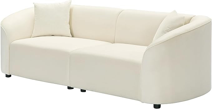 Christopher Knight Home 87.50" Velvet Curved Oversized 2 Seater Sofa, Upholstered Couch Chair, So... | Amazon (US)
