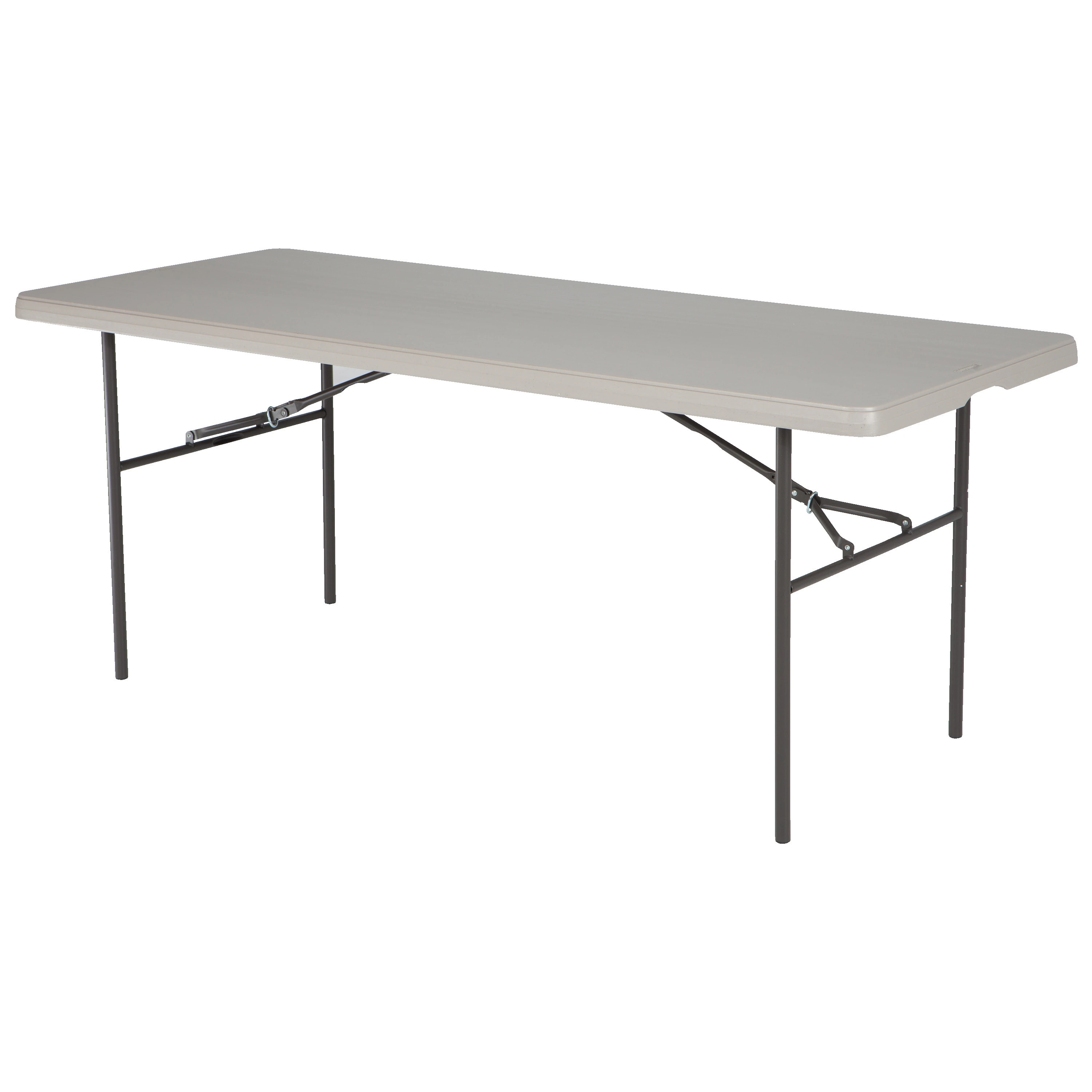 LIFETIME PRODUCTS 3-ft x 6-ft Outdoor Rectangle Polyethylene Gray Folding utility table | 80296 | Lowe's