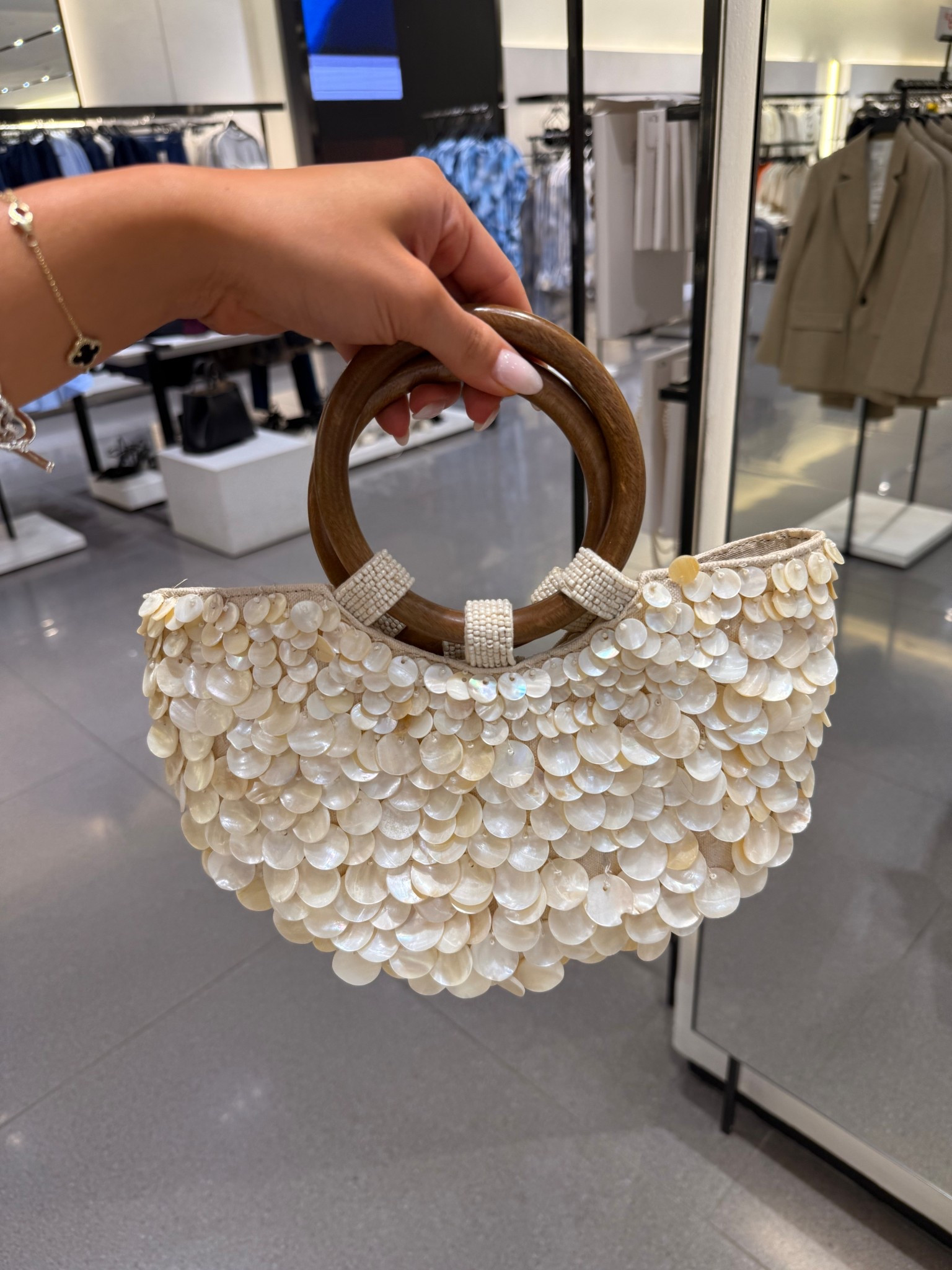 how cute is this bag for summer!!!! 😍 trying to post my shopping finds in real time bc I feel like everything I like always sells out so quick lol