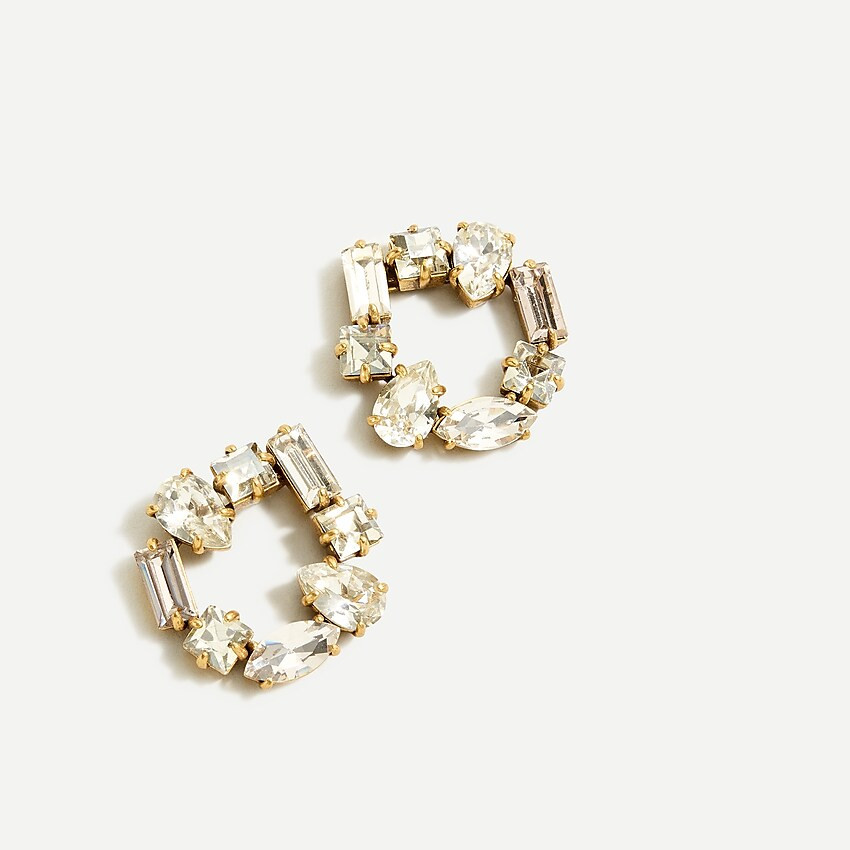 Crystal open circle earrings | J. Crew US