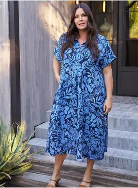 Belle Isle Popover Dolman Midi Dress | Torrid (US & Canada)