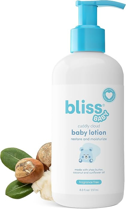 Bliss Baby Lotion, Premium & Unscented, For Dry & Sensitive Skin, Hydrating Daily Cream - For Bab... | Amazon (US)
