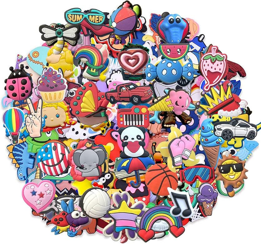 Lot of 30 50 100pcs Random Shoe Charms for Shoes Decoration Charms | Amazon (US)