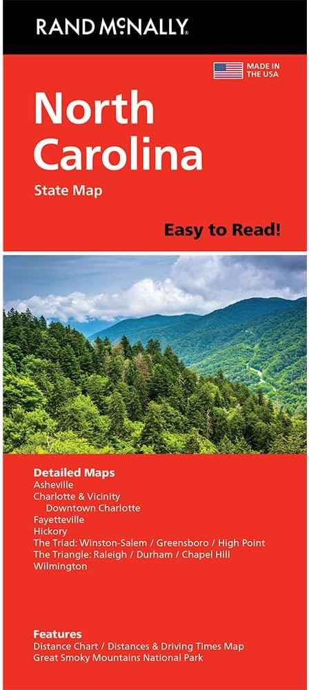 Rand McNally Easy to Read: North Carolina State Folded Map | Amazon (US)