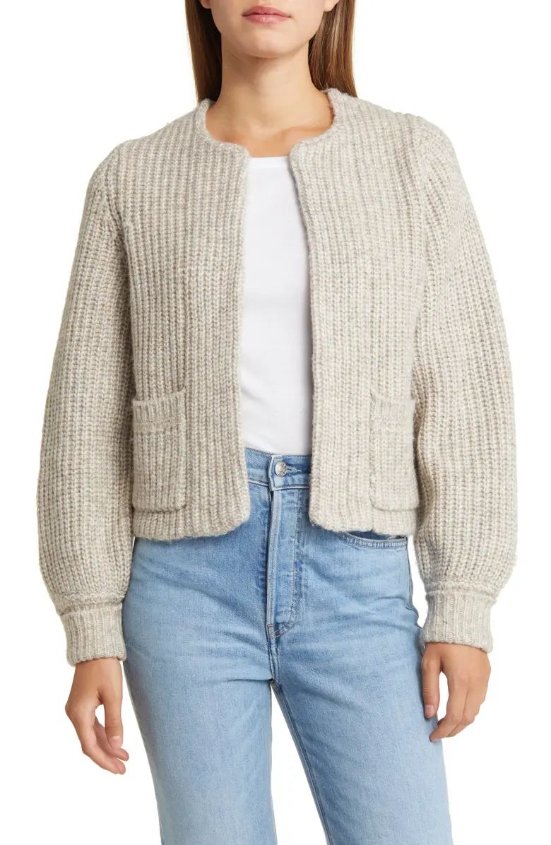 Marled Blouson Sleeve Cardigan | Nordstrom