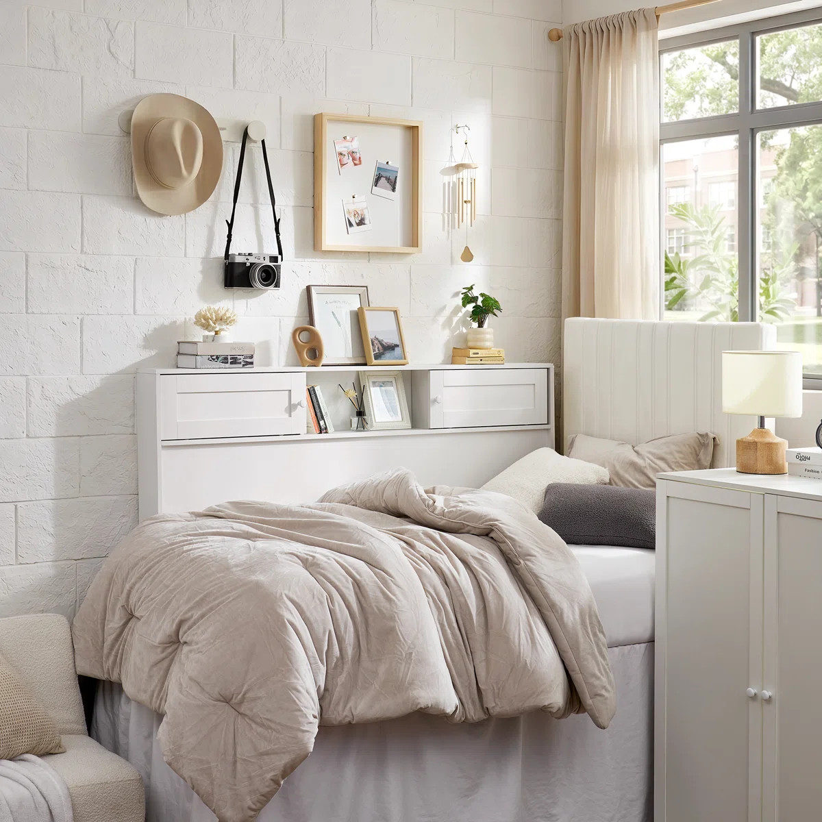 Yak About It Sliding Door Bedside Shelf - White | Wayfair North America