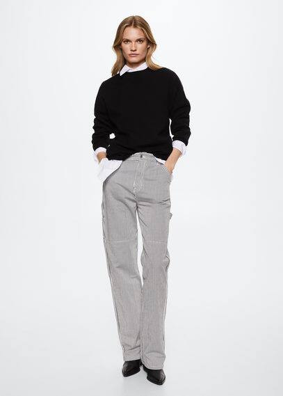 Pocket cargo jeans black - Woman - 8 - MANGO | MANGO (UK)