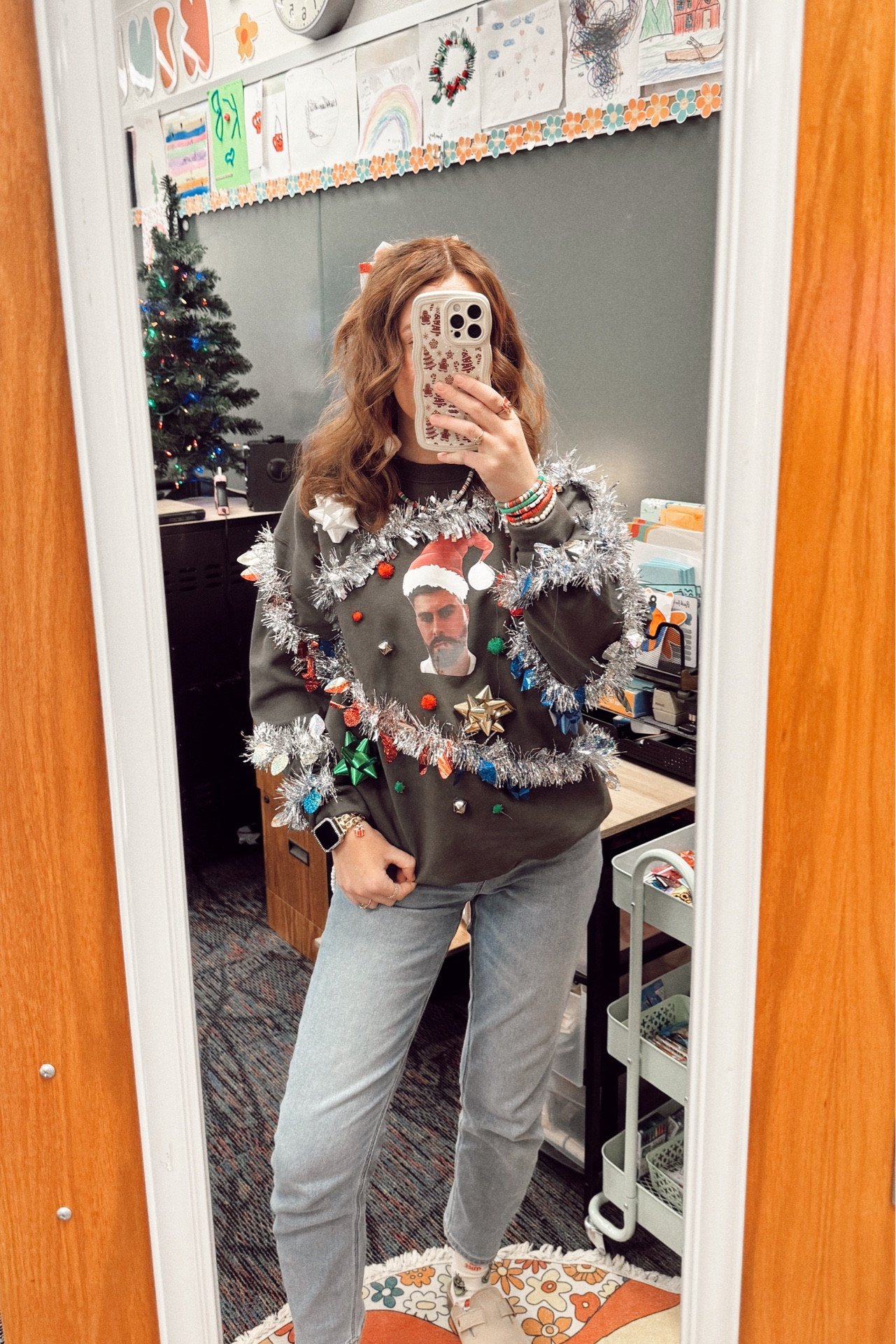 Unfortunately I made this sweatshirt and you cannot find it anywhere🤪 but I do suggest adding your coworkers face to your sweater for ugly sweater day.

#LTKSeasonal #LTKWorkwear #LTKHoliday