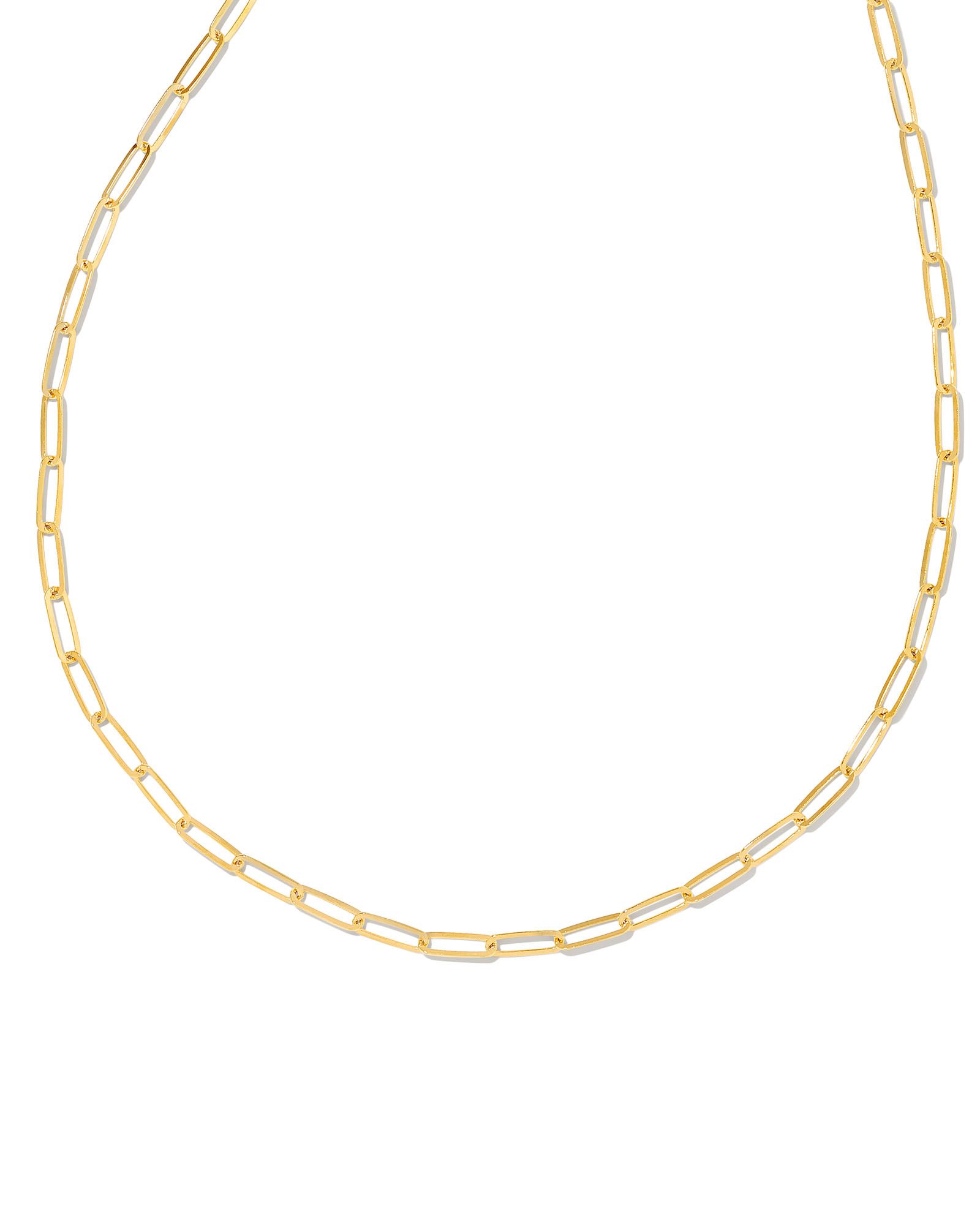 Large Paperclip Chain Necklace in 18k Yellow Gold Vermeil | Kendra Scott | Kendra Scott
