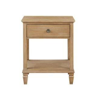 MADISON PARK Signature Victoria 24 in. Light Natural Rectangle Wood End Table MPS136-0181 - The H... | The Home Depot