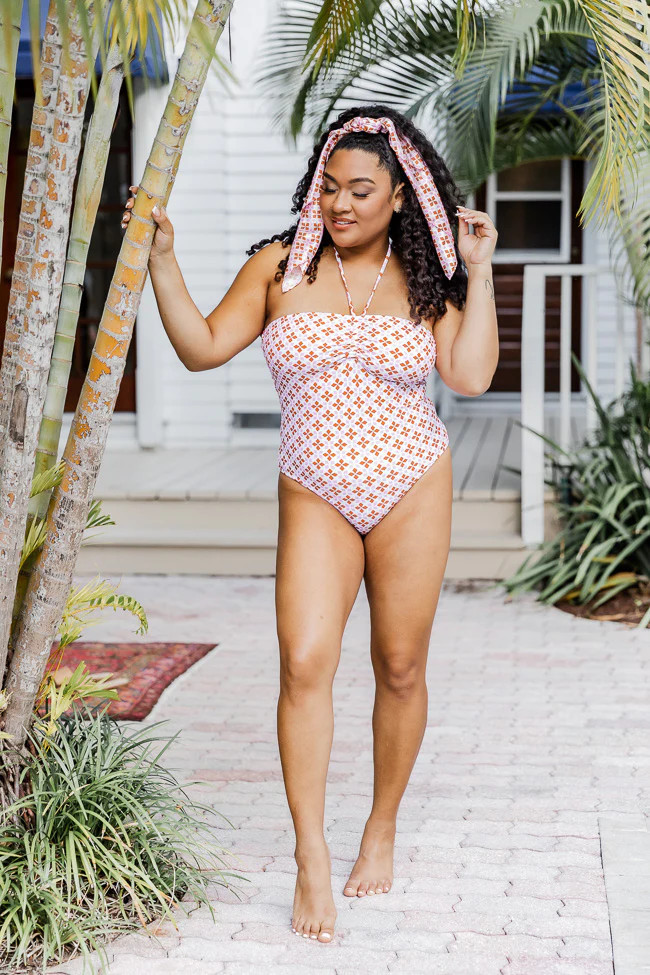 Need A Distraction Pink Printed One Piece Swimsuit | Pink Lily