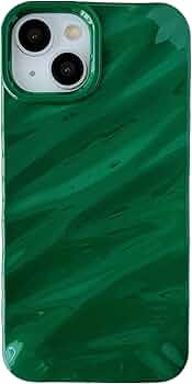 Caseative Water Ripple Pattern Curly Wave Shape Soft Compatible with iPhone Case (iPhone 13,Green... | Amazon (US)