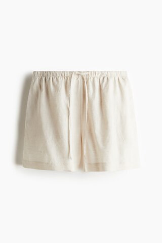 H & M - Linen Drawstring Shorts - Light Beige | H&M (US + CA)
