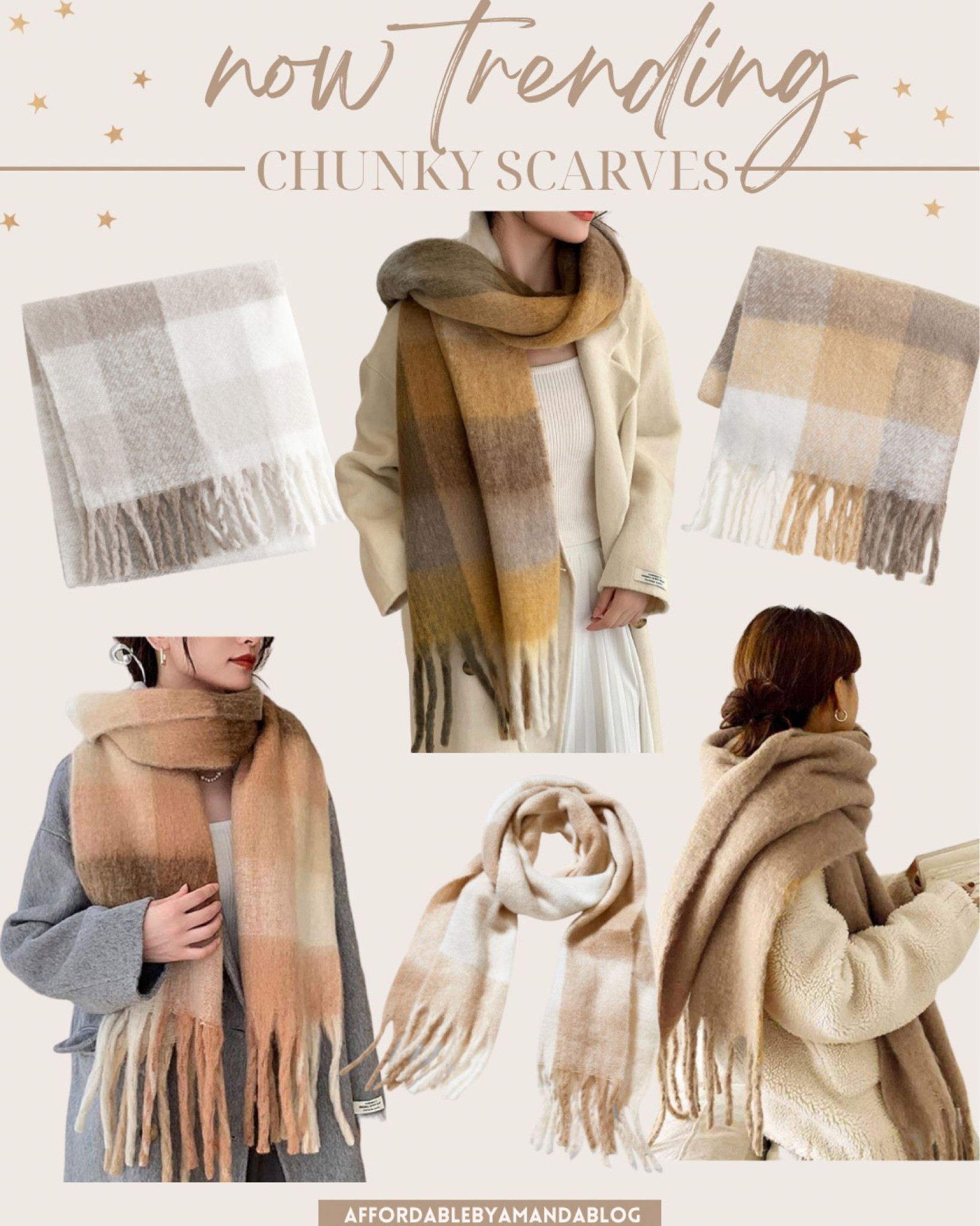 Fall Outfits // Womens Fall Winter Scarf Classic Tassel Warm Color Rainbow Plaid Thermal Soft Chunky Large Blanket Wrap Shawl Scarves

#LTKfindsunder50 #LTKSeasonal #LTKGiftGuide