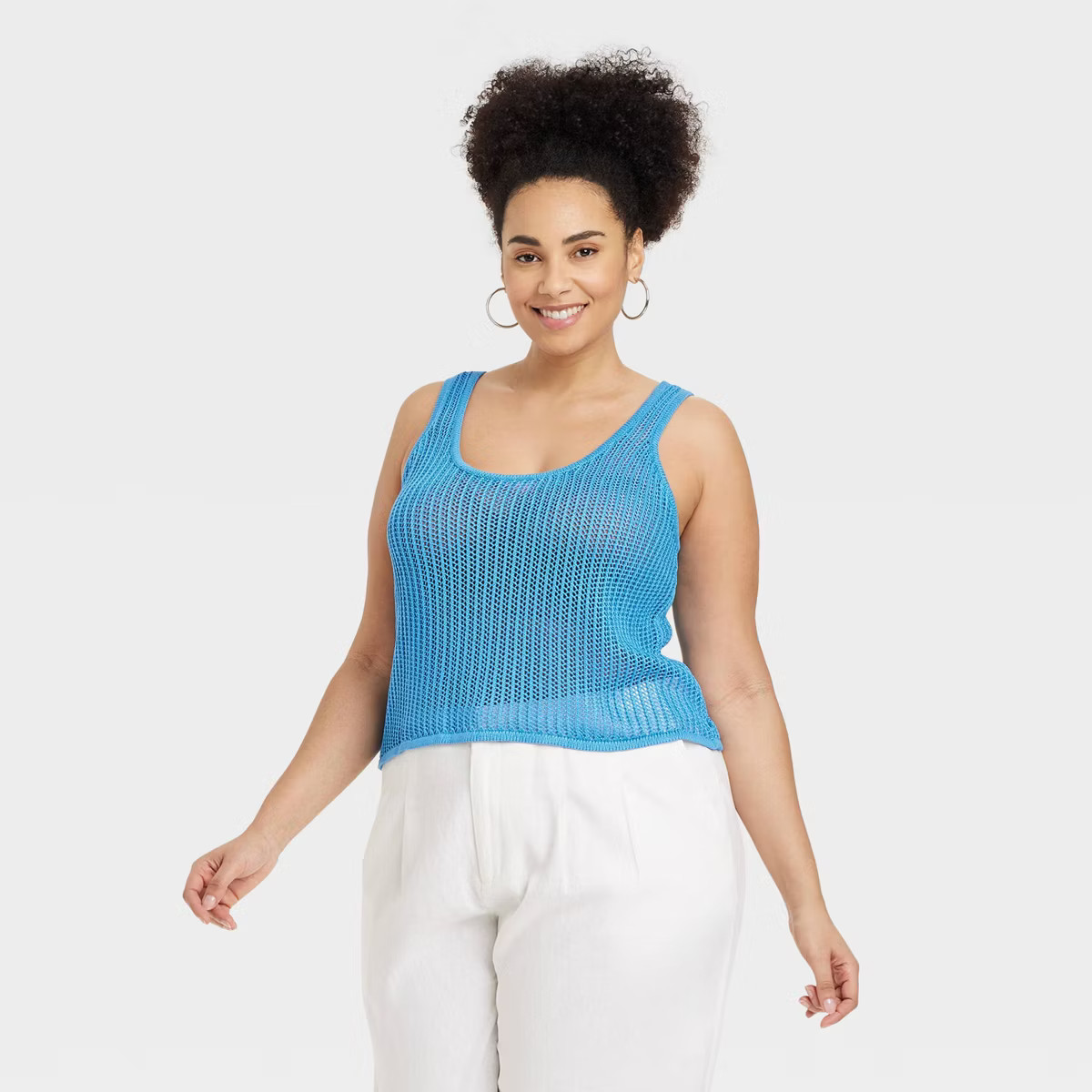 Women's Beach Bungalow Scoop Neck Sweater Tank Top - A New Day™ | Target