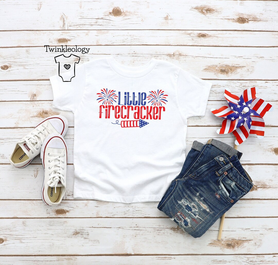 Fourth Of July Kids Shirt - Cute Patriotic Toddler Shirt - Little Firecracker Toddler Shirt | Etsy (US)