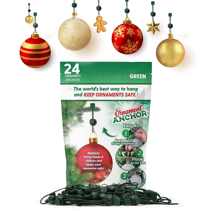 ORNAMENT ANCHOR Ornament Hooks for Hanging Christmas Decorations - No-Slip Hanging Hooks for Xmas... | Amazon (CA)