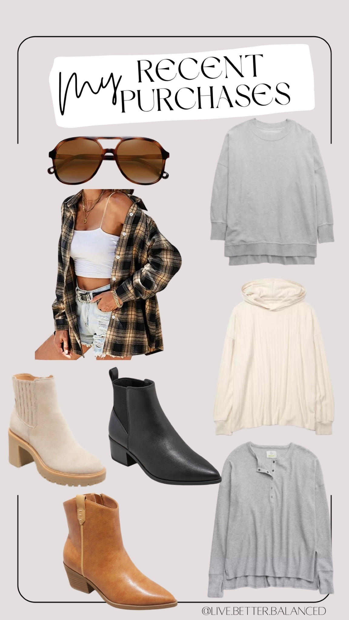 Flannel. Amazon flannel. Amazon finds. Oversized flannel. Aerie. Oversized sweatshirt. Crewneck. Crewneck sweatshirt. Hoodie. Henley top. Waffle top. Oversized top. Pregnancy friendly. Maternity friendly. Bump friendly. Nursing friendly. Sunglasses. Brown booties. Western booties. Black booties. Tan booties. Ankle boots. Booties. Boots. Fall boots. Fall shoes. 

#LTKSeasonal #LTKunder50 #LTKSale
