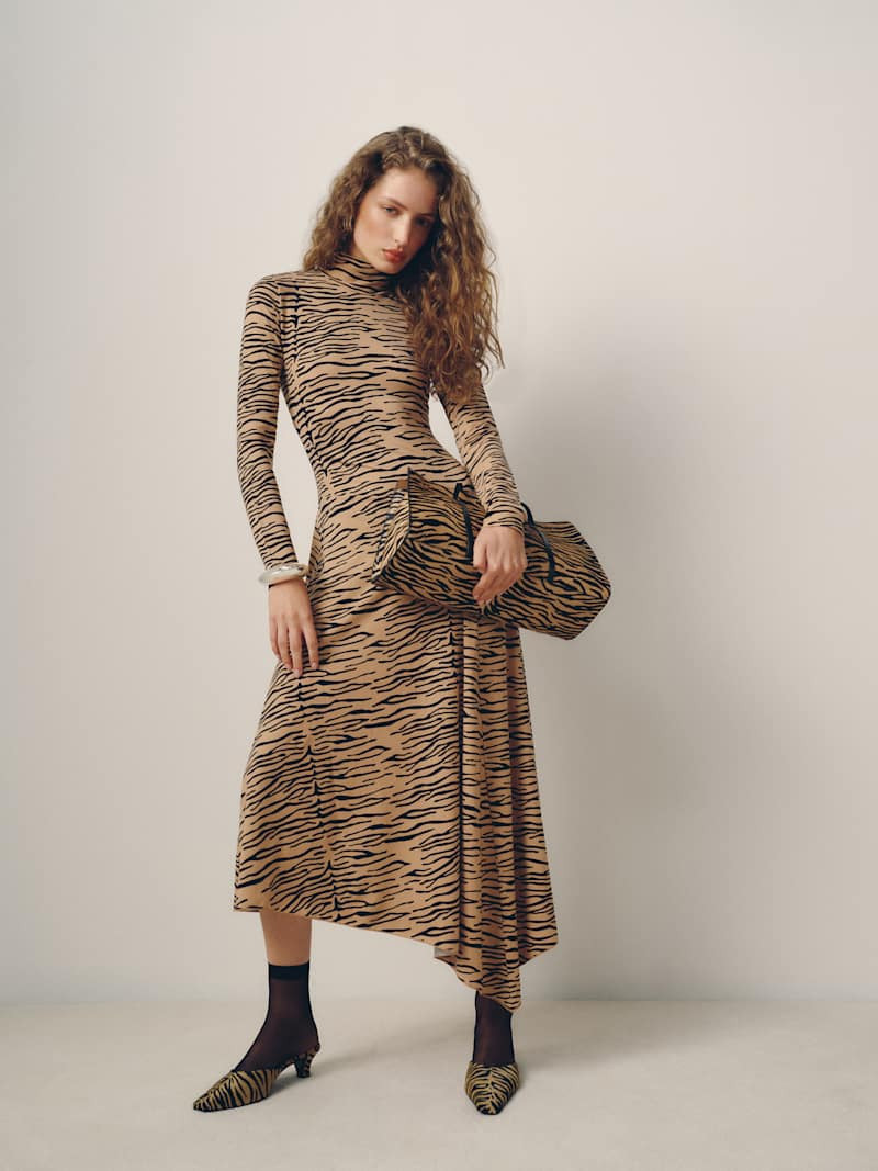 Reformation Laurence Knit Dress Black Large | Reformation (Global)