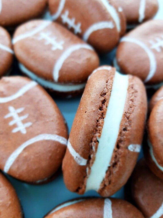 12 Football French Macaronssport Cookiesbaby Shower | Etsy | Etsy (US)